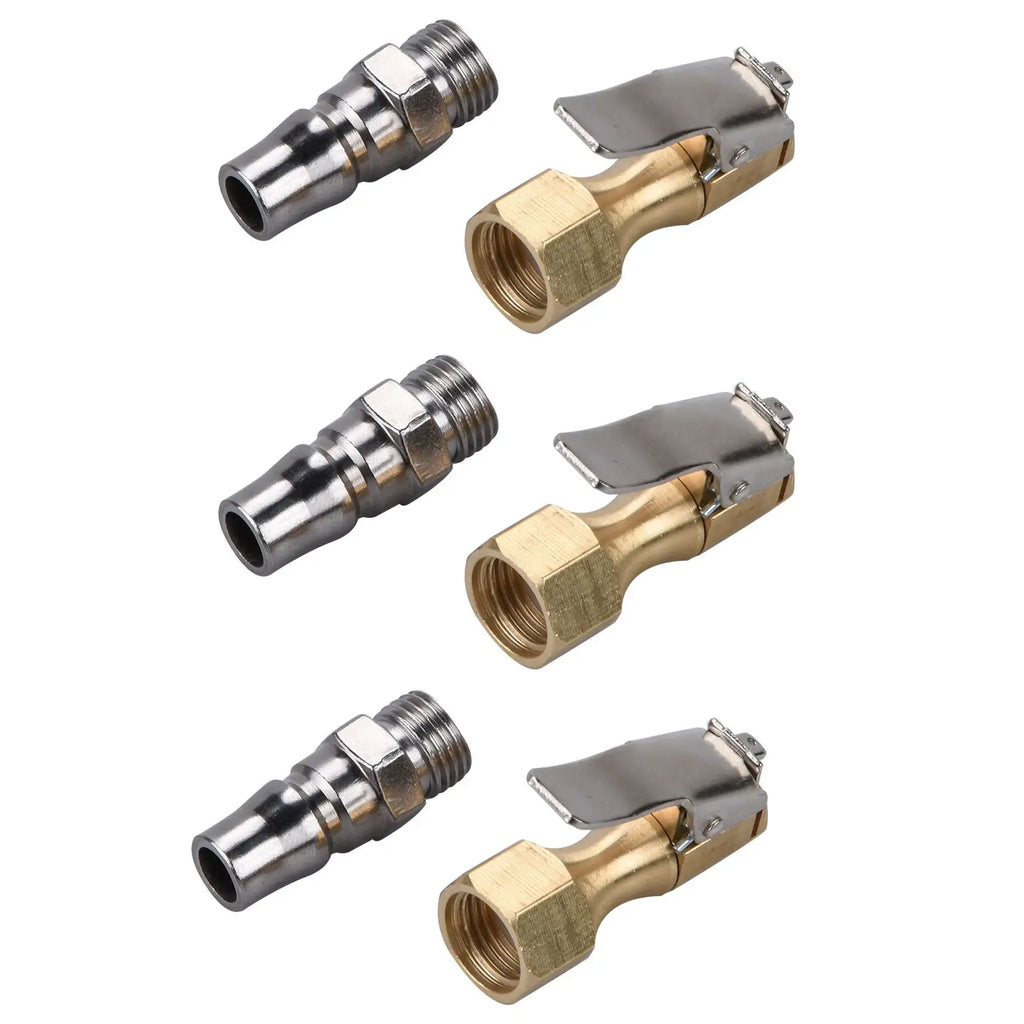 Car Tire Air Chuck Nozzle Inflator Pump Valve Connector Lock-on Clip
