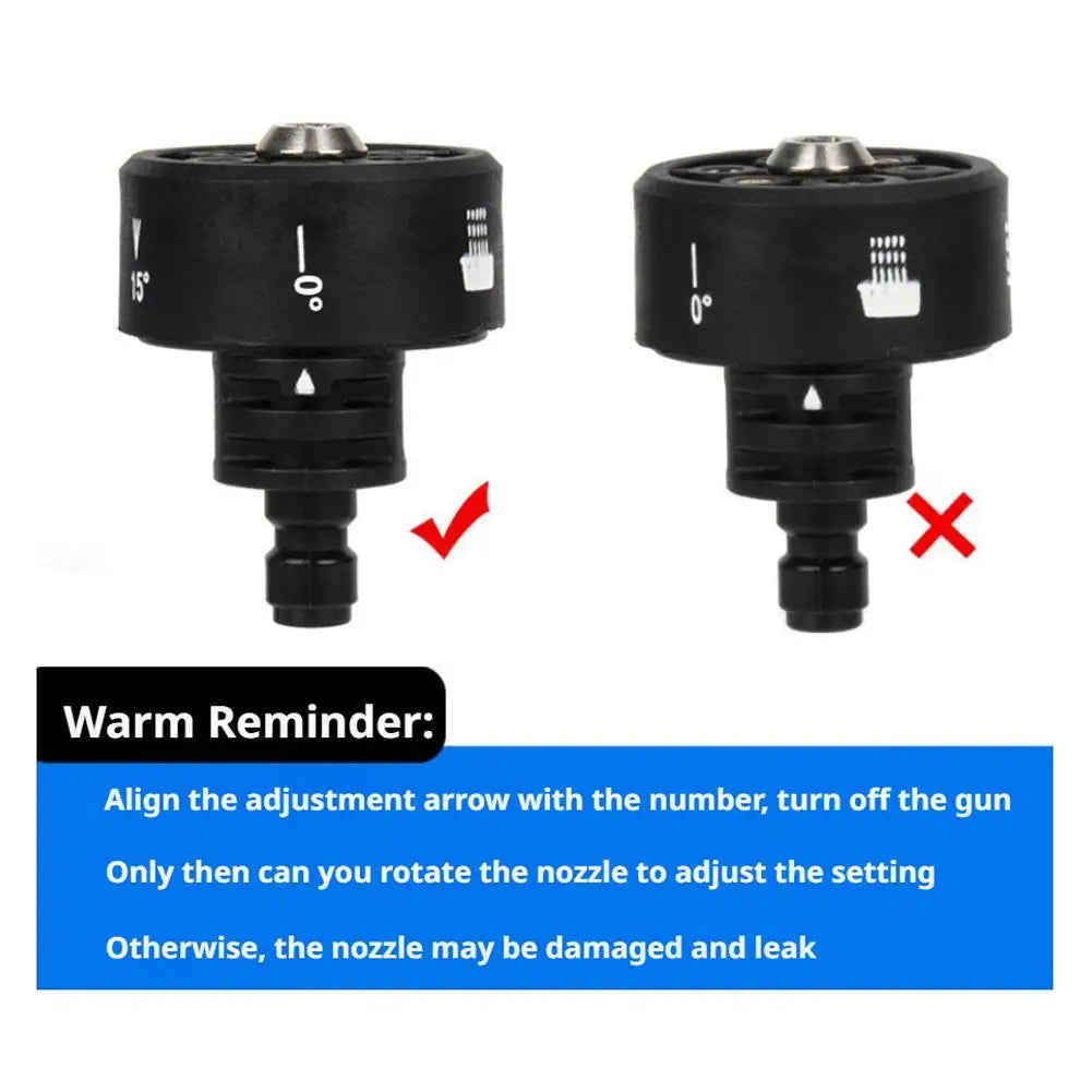 6-in-1 Pressure Washer Nozzle 1/4" Quick Connect 3000 PSI Pressure Washer Nozzle Zpaxo