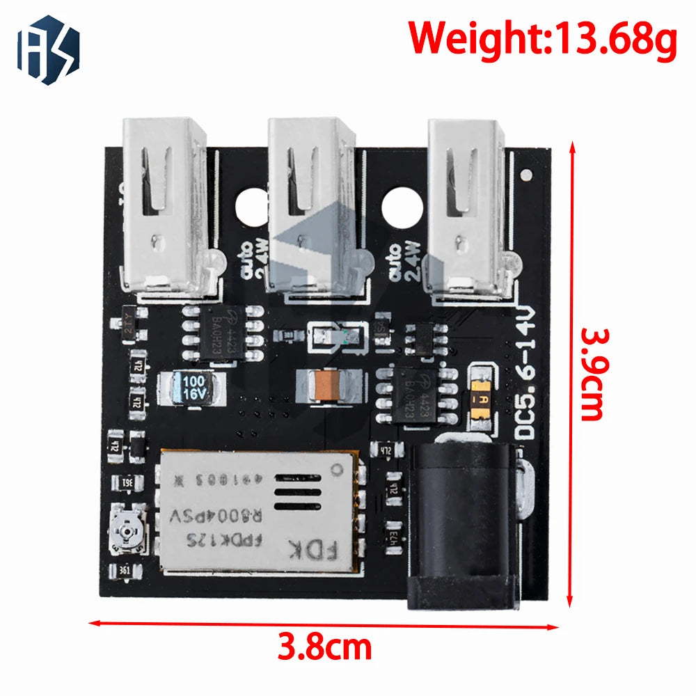 3 USB 8A DC-DC Step-down Module 9V 12V 5V Buck Converter Charging Zpaxo