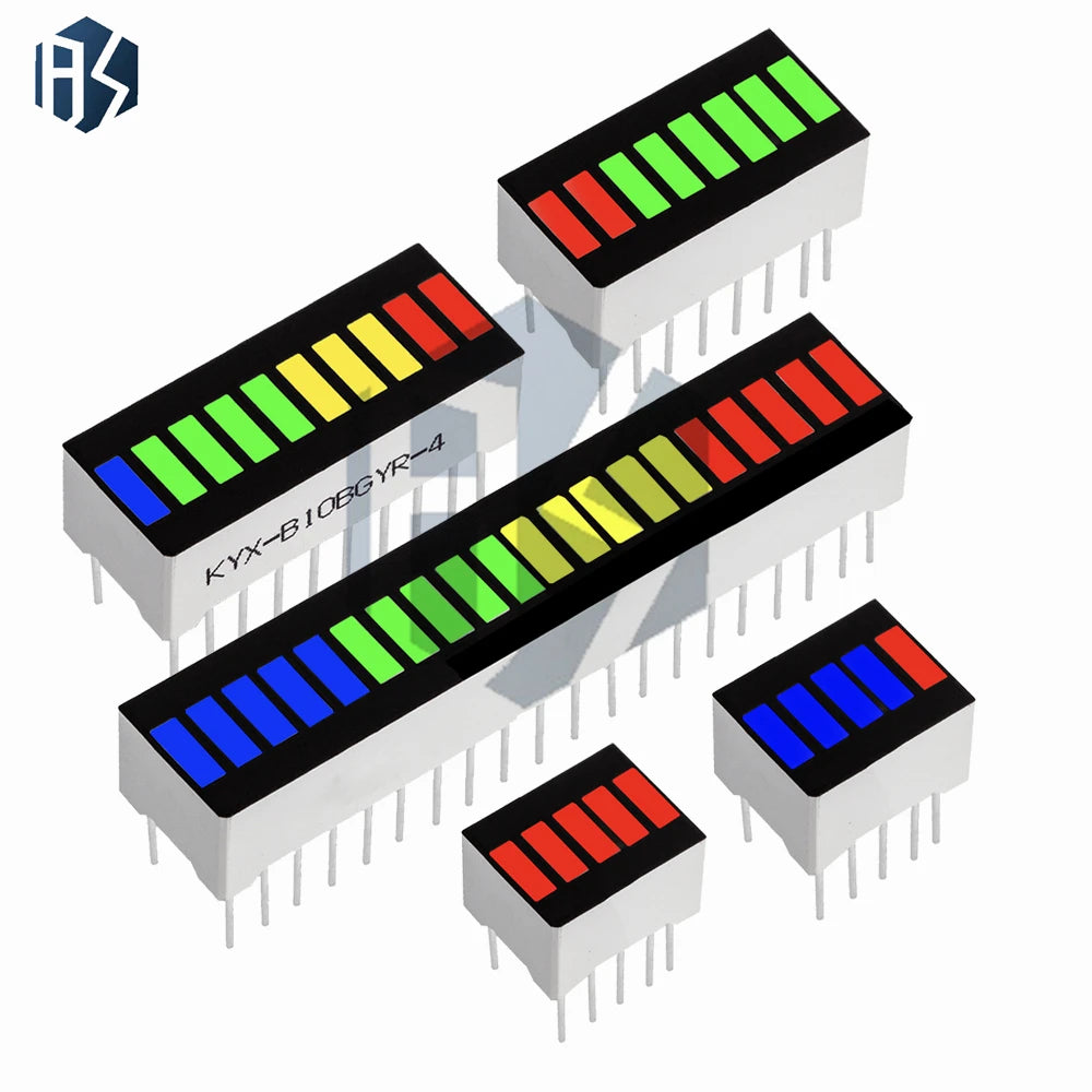LED Battery Level Indicator Bright 5-20 Segments Red White Blue Zpaxo