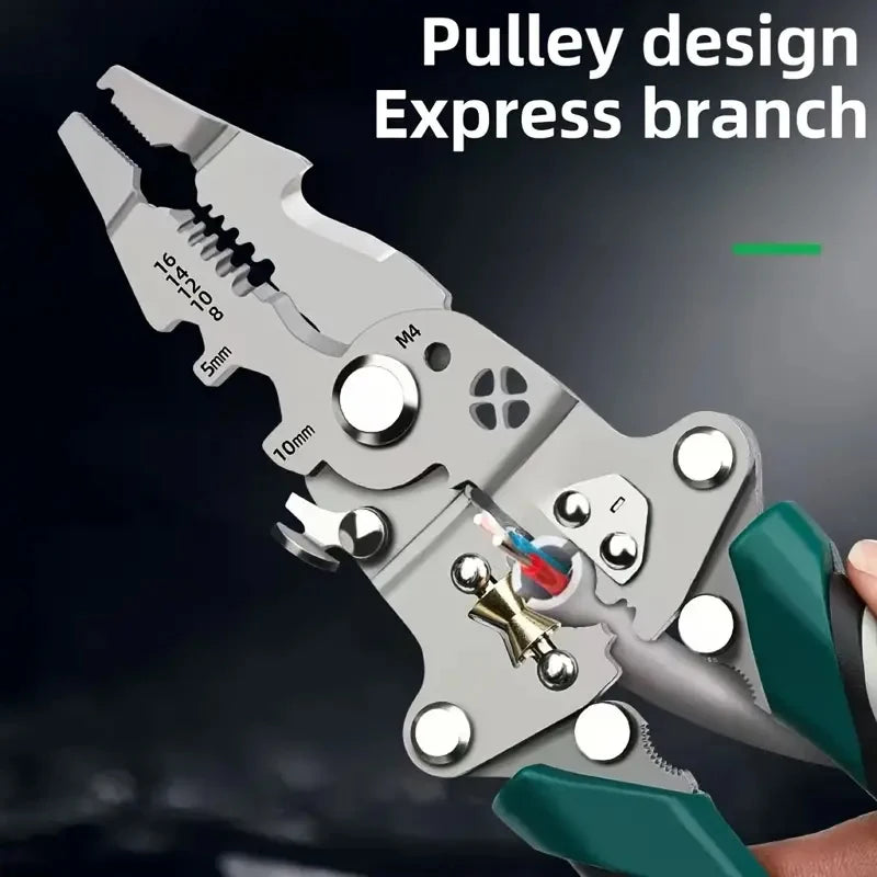 Multifunctional Collapsible Wire Stripping Pliers Cutting Winding