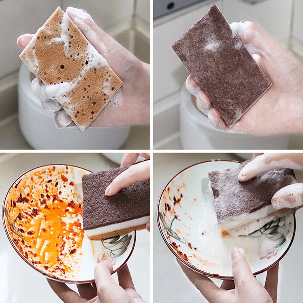 Three-Layer Seaweed Dishwashing Sponges – 2 to 20 Pack
