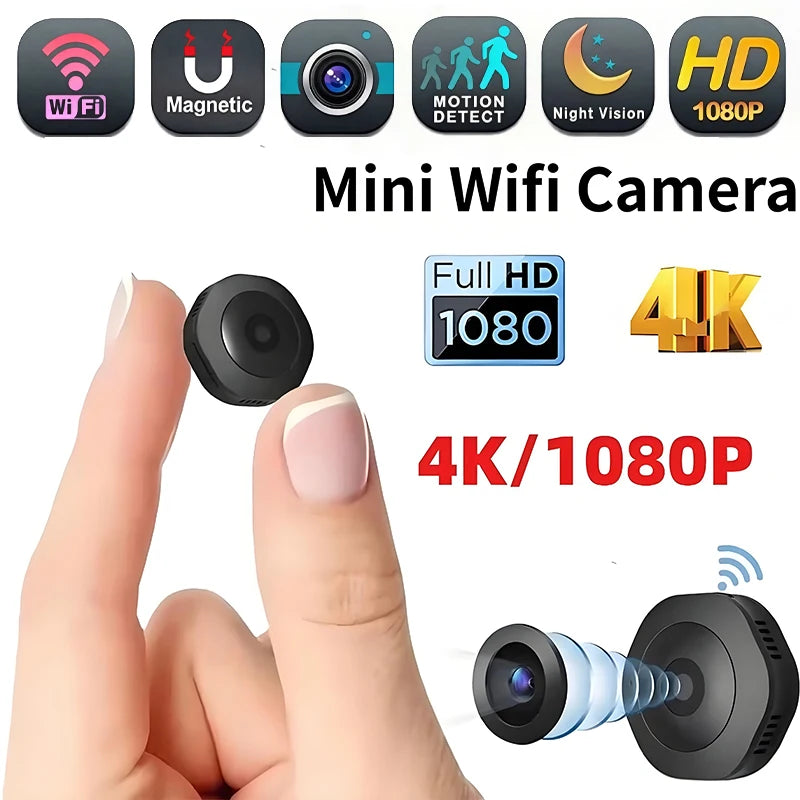 4K 1080p HD Mini Wireless Camera Portable Cam Invisible Night Version
