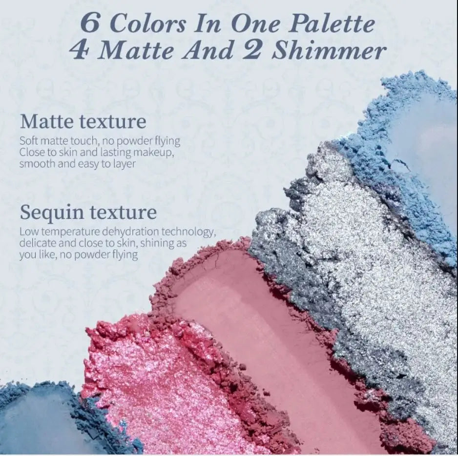 Flower Knows Eyeshadow Shells Pearl Jewel Collection 6-Color Makeup Zpaxo