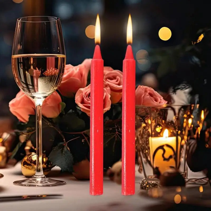 Household Candle Lighting Mini Taper Smokeless Odorless Candles