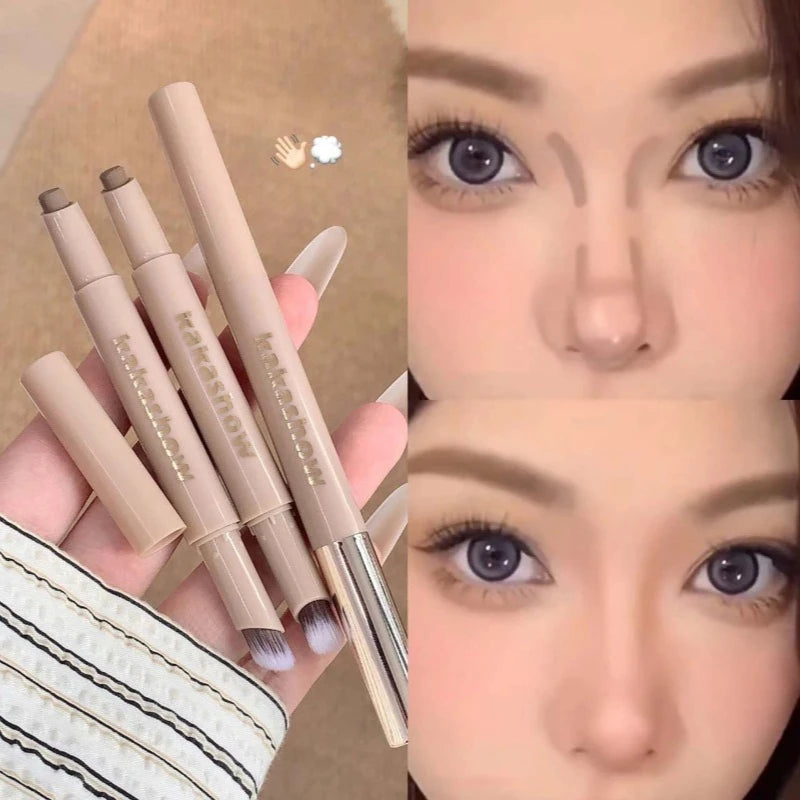 2in1 Contouring Stick Brush Long Lasting Corrector Nose Shadow 3D