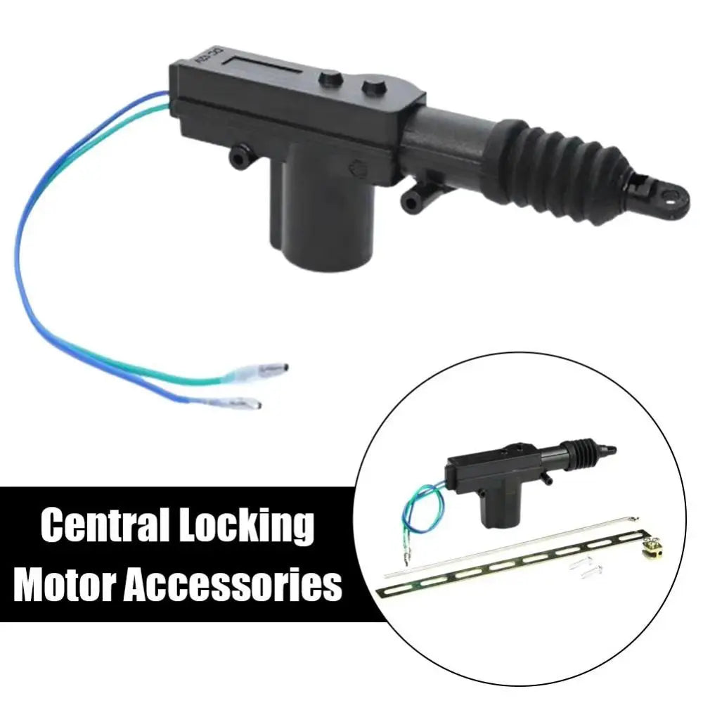 12V Heavy Duty Car Locking System Actuator 2 Wire Copper Central Door Lock Motor Black Durable Auto Lock Actuator Zpaxo
