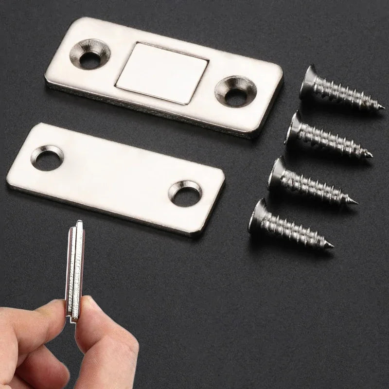 Magnetic Cabinet Catches Ultra Thin Door Strong Magnets Stopper Invisible Adhesive Drawer Magnet Lock for Kitchen Closet Closer Zpaxo