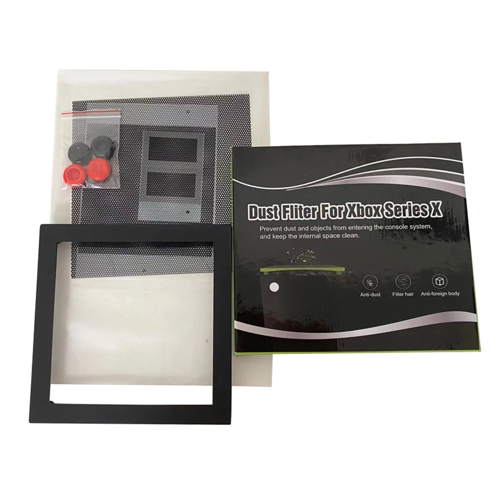 Dustproof Vent Cover PVC Dust Cover Set with 4 Silicone Plugs Top Dust Filter Cover Holder for Xbox Series X Zpaxo Black China Mainland
