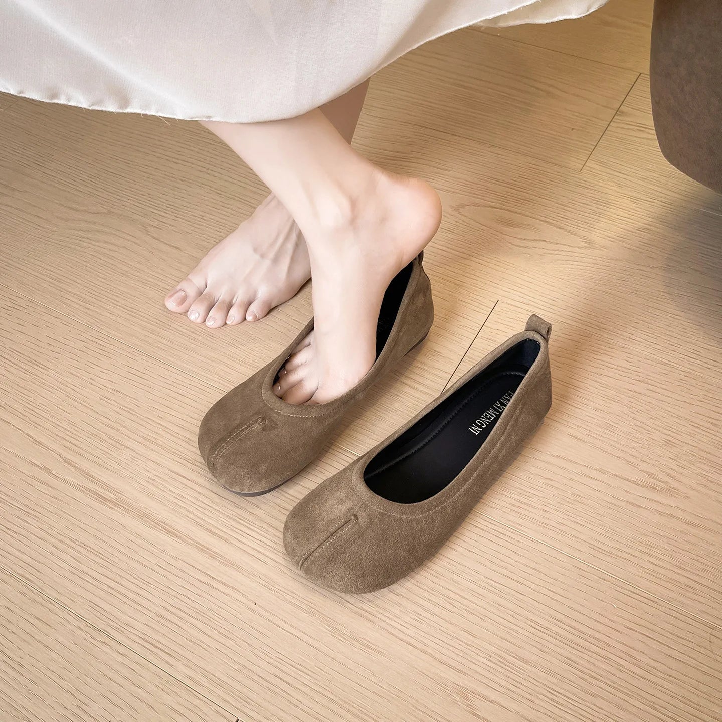 Flat Shoes for Women Shallow Mouth Ballet shoe New Versatile Tabi Shoes Loafers Women Ladies Shoes Zpaxo