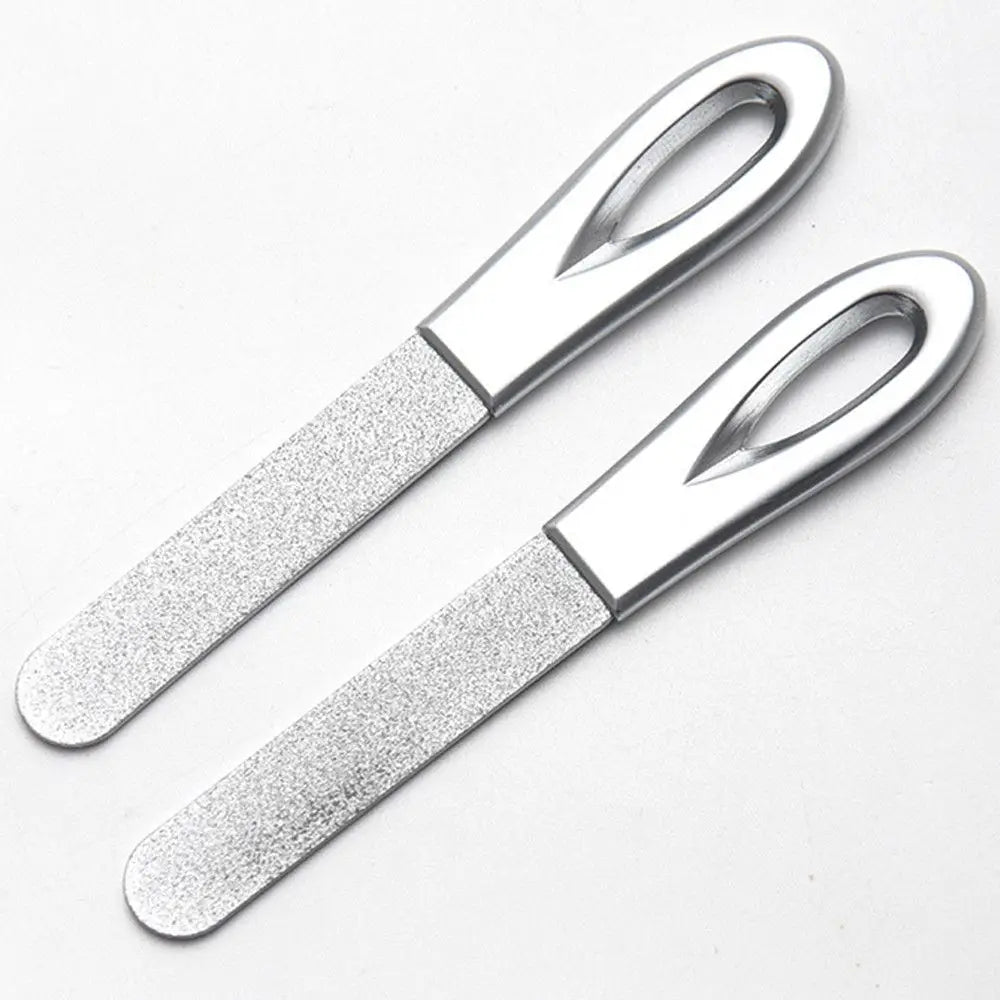 1Pc Stainless Steel Files Nail File Buffer Metal Grinding Sanding Manicure Pedicure Scrub Nail Art Tools Manicure Pedicure Tools Zpaxo