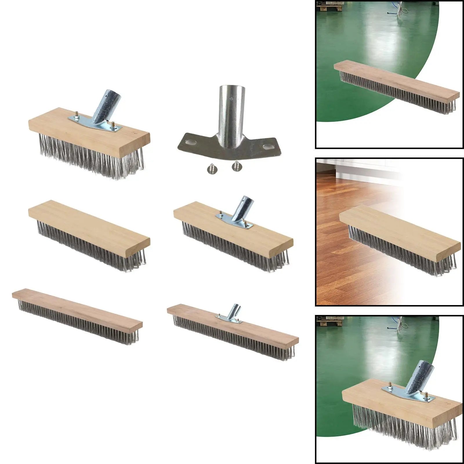 Wire Broom, Wire Deck Brush, Removes Wire Scratches, Cleaning Brushes, Metal Zpaxo