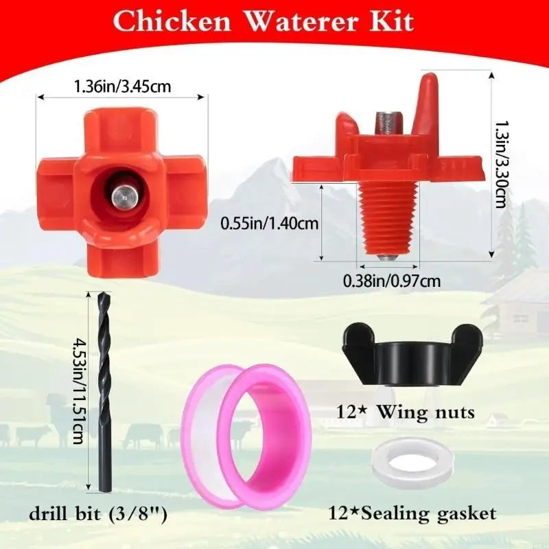 Durable Chicken Drinker Watering Device Flexible Mounting Saves Time