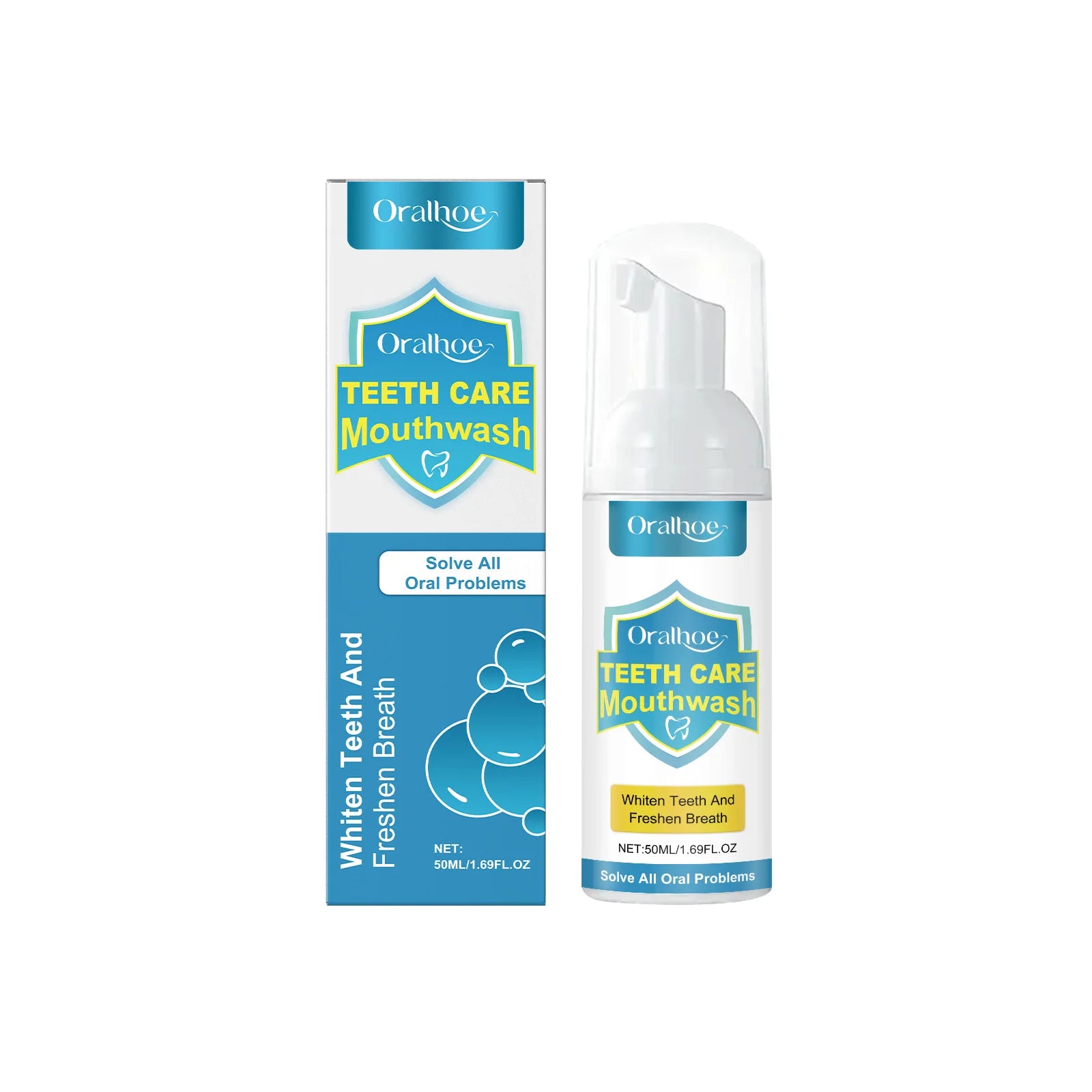 Oralhoe Teeth Whitening Foam – Minty Fresh Oral Care Mousse Teeth Whitening Foam Zpaxo 50ml boxed