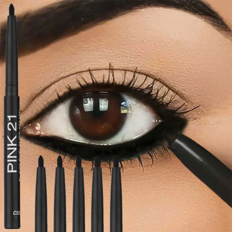 Black Eyeliner Pencil Waterproof Long-wearing Easy Twist-up