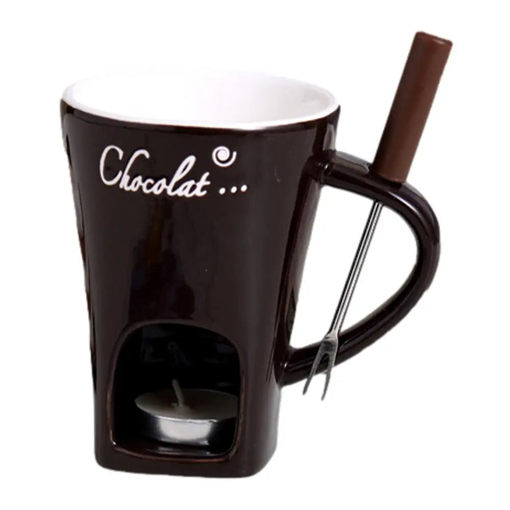 Fashion Fondue Mug Personal Mini Pots Chocolate Cheese Maker Zpaxo Dark Brown spain