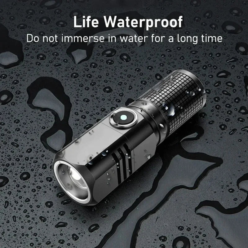 ESMARTER Mini Tactical Flashlight – Zoomable USB Rechargeable LED