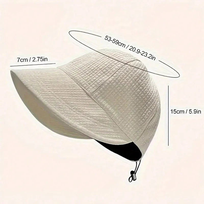 Summer Folding Hat for Women, Wide Brim Beach Visor Cap, Holiday Sun Hat, Ladies Outdoor UV Protection Adjustable Brim Hat Zpaxo WHITE