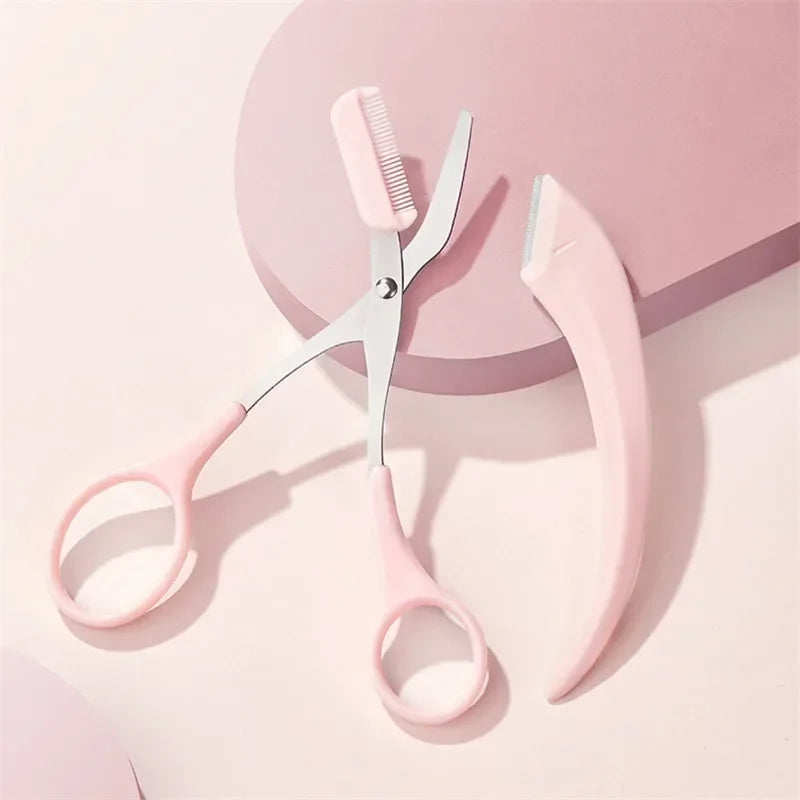 Crescent Moon Eyebrow Trimmer Stainless Steel Curved Women Eyelash