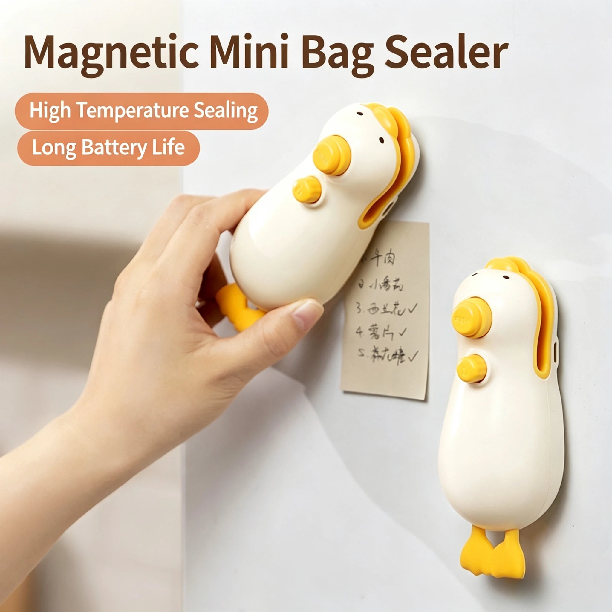 Duck-shaped Rechargeable Vacuum Sealer 2-in-1 Portable Handheld Bag