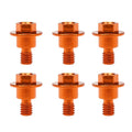 M6 12 Screw Bolts KT SX SXF Motorcycle Fork Guard Compatible YZ WR TC Zpaxo Orange
