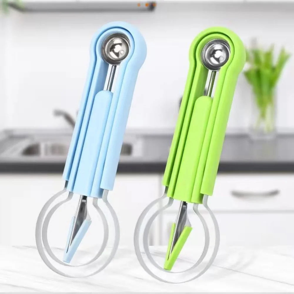 Three-in-one Fruit Slicer Suitable Slicing Scooping Carving Fruits It Zpaxo