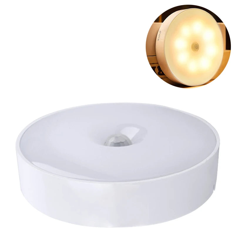 LED Night Light Motion Sensor USB Rechargeable Kitchen Bedroom Zpaxo Warm