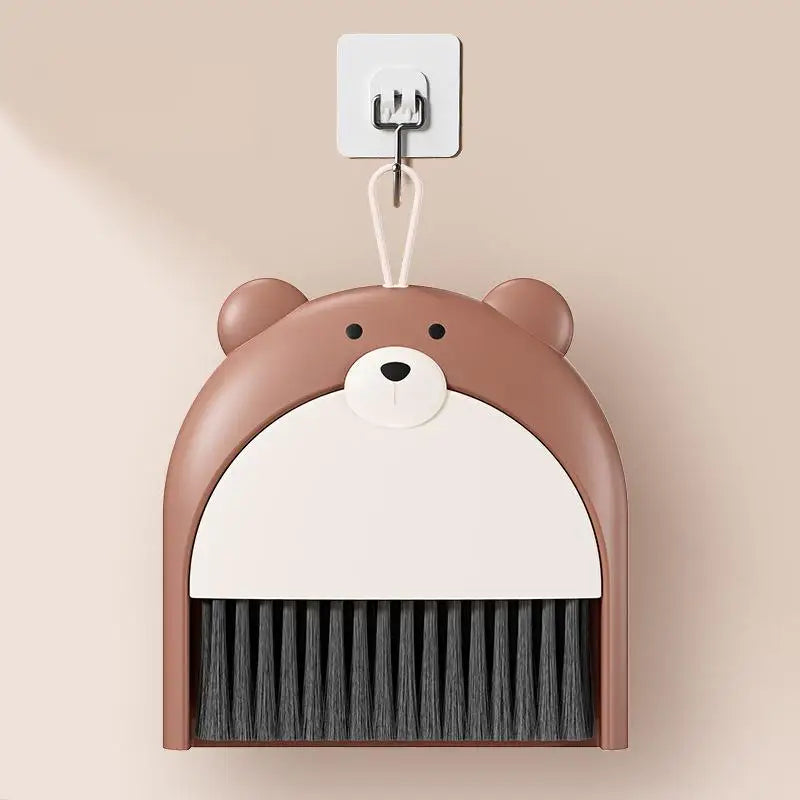 1 Piece Of Desktop Mini Broom With Dustpan Set, Cartoon, Cute Little Broom, Desktop, Keyboard, Window, Corner, Home Cleaning Zpaxo Chocolate