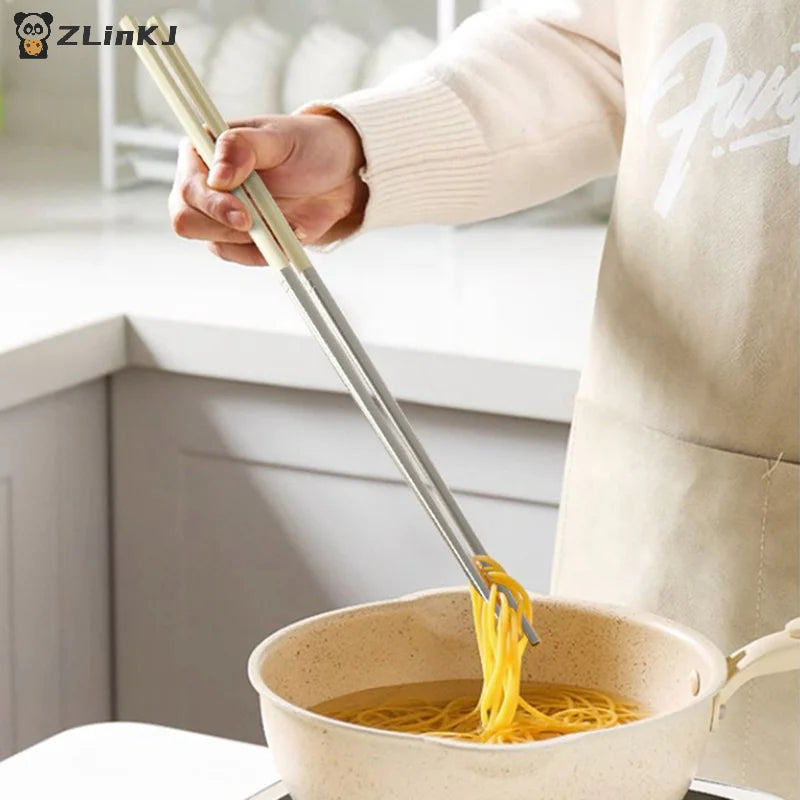 Stainless Steel Chopsticks Long Cook Noodles Deep Fried Pot Chinese Zpaxo