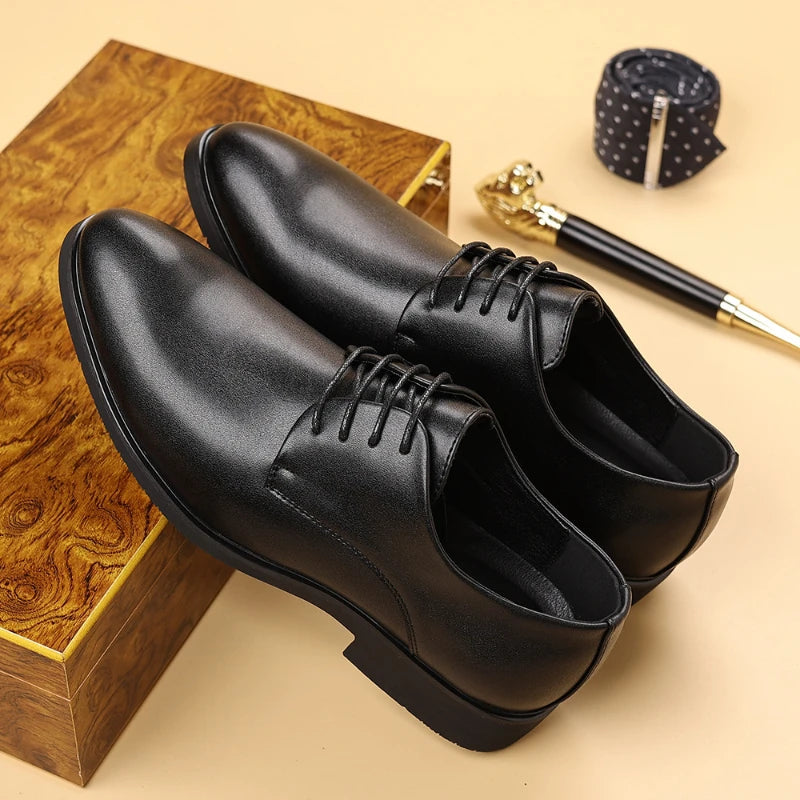 Elevator Dress Shoes Soft Sole Trendy Leather Business Formal British Zpaxo