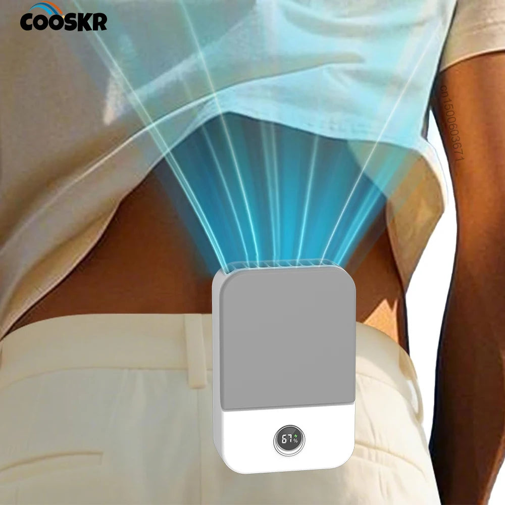 Waist Fan Portable Wearable Hanging Neck USB Rechargeable Air