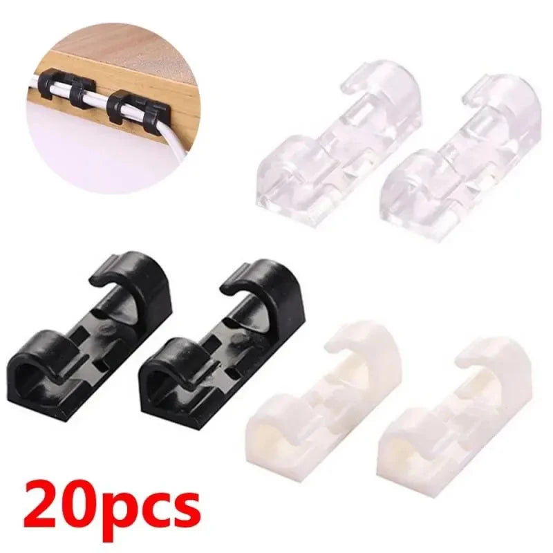 Cable Organizer Clip Adhesive Charger Clasp Desk Wire Manager Cord Zpaxo