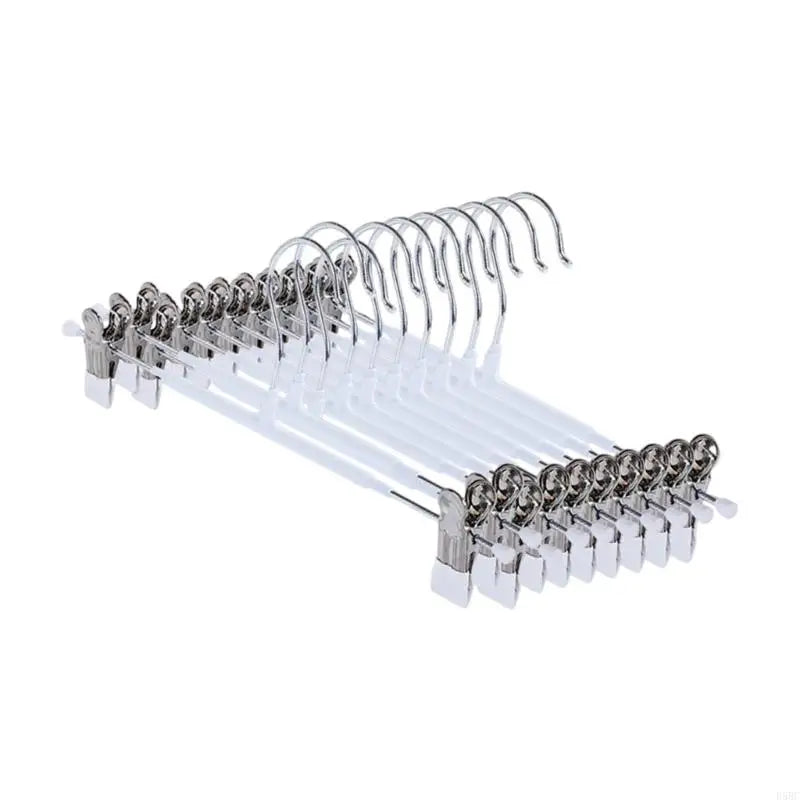 Multifunctional No Scratch Slip Resistant Trouser Hangers Adjustable Clothing Rack Organizers For Drying Skirts Towels Zpaxo