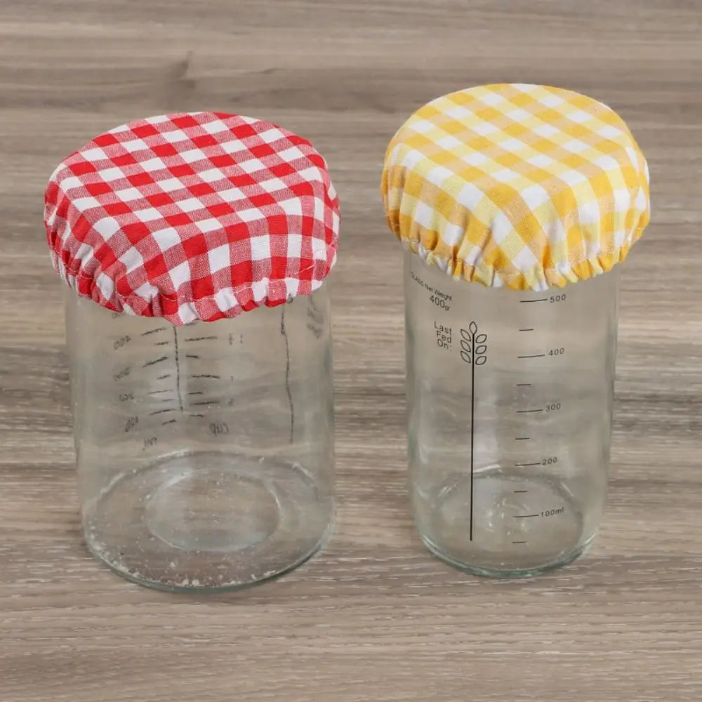 1PC Cotton Cloth Fermentation Bottle Cover Portable Reusable Sourdough Starter Jar Covers Multifunction Dust Cover Zpaxo