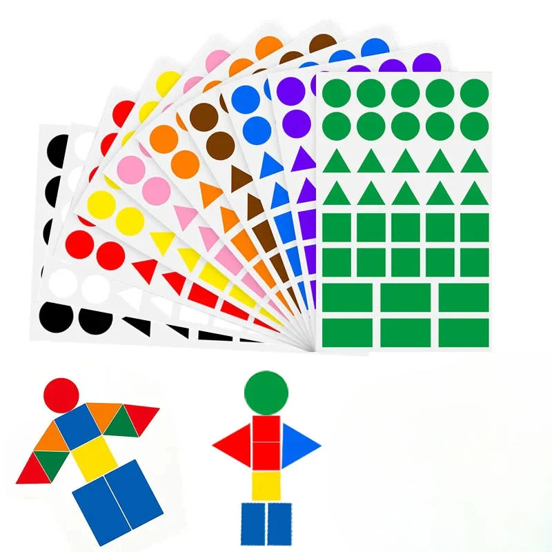 Colored Triangles Rectangular Dot Stickers Kids Student Jigsaw Puzzle