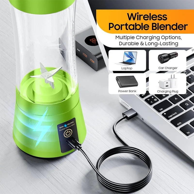 380ml household juice mixer mini electric juicer USB rechargeable smoothie shake mixer portable juicer household appliances Zpaxo