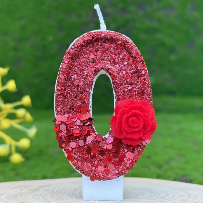 Digital Birthday & Rose Cake Candles – Party & Wedding Decor Cake Decoration Candles Zpaxo 0