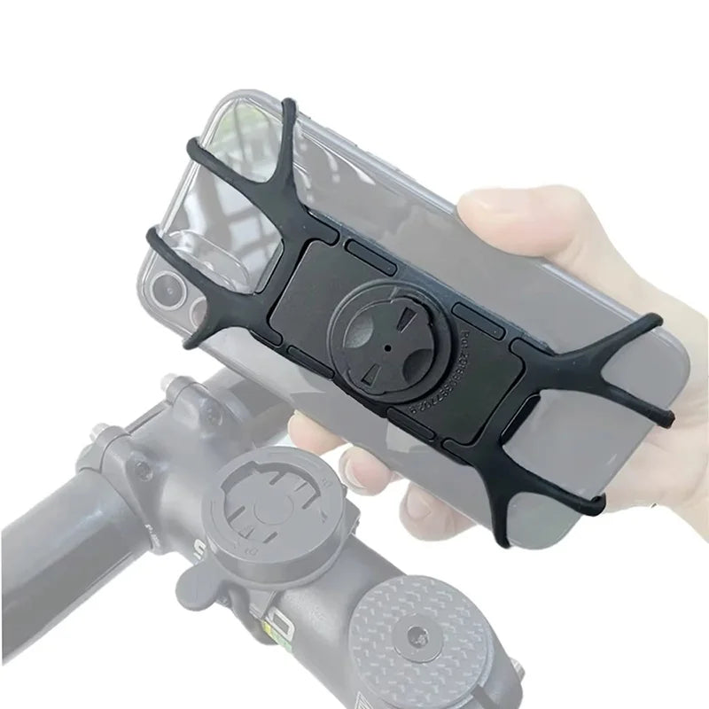 Removable Silicone Bicycle Mobile Phone Holder Universal Motorcycle Scooter Cell Phone Bracket For Sram Garmin Bike Phone Stand Zpaxo
