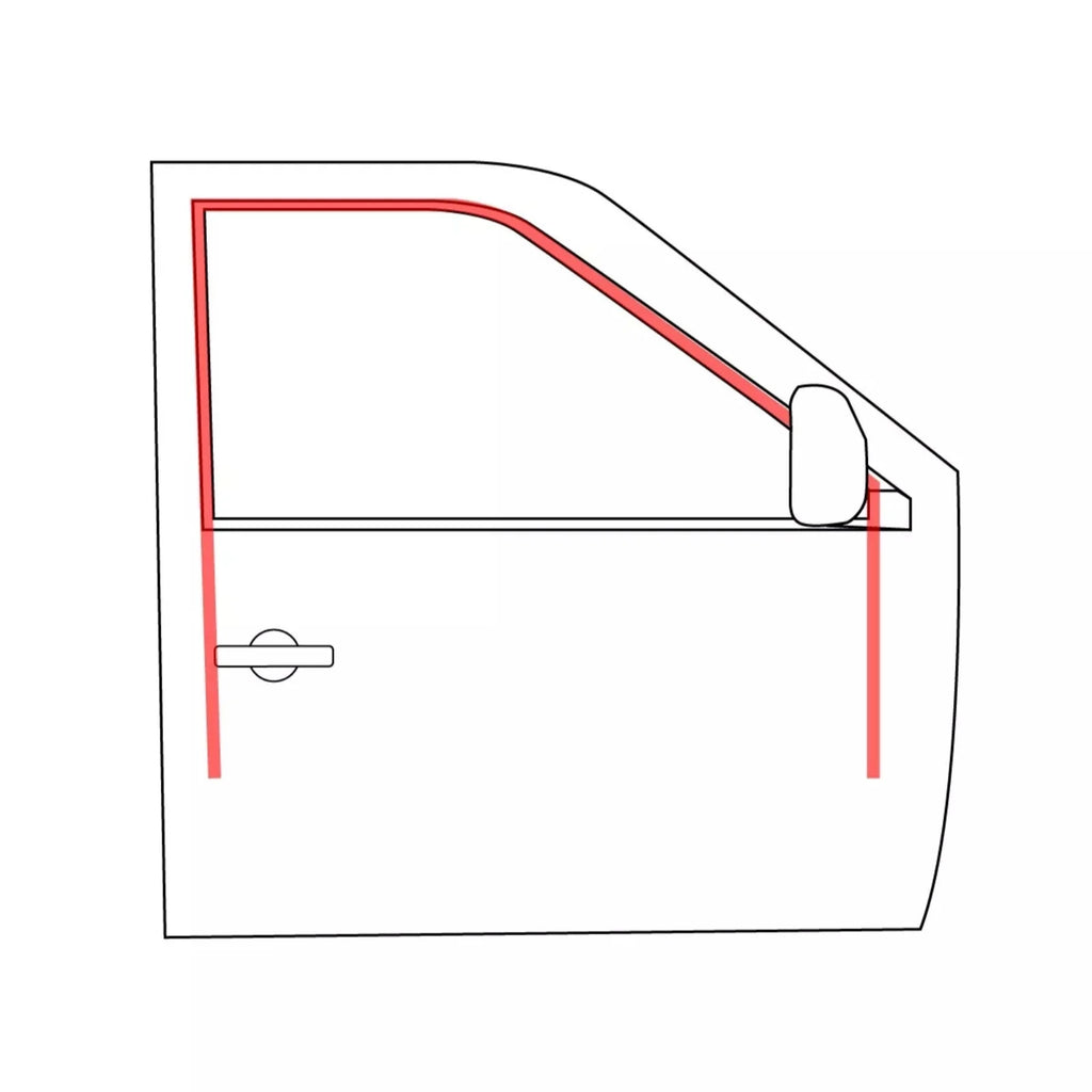 80331-2S400 Car Front-left Glass Run Door Channel Belt Rubber Seal