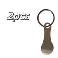 2/4pcs Stainless Steel Shopping Cart Token Key Ring – Reusable Trolley Token, Supermarket Holder Zpaxo 2pcs
