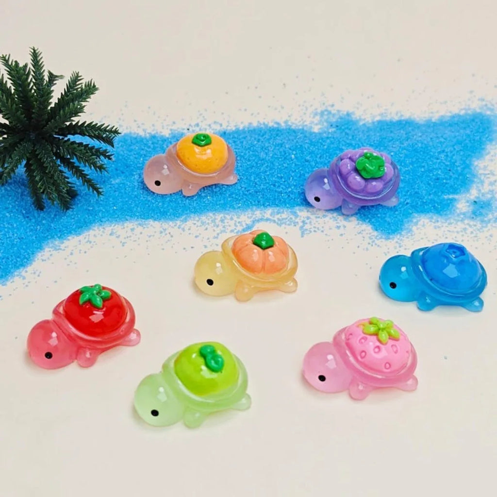Glow Dark Fruit Turtle Resin Charms DIY Craft Supplies