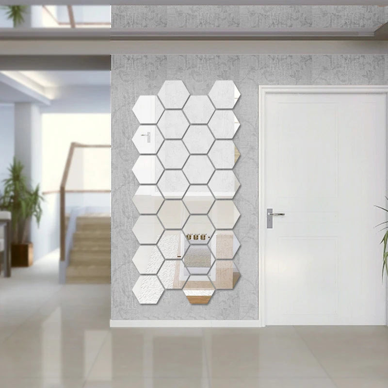 Mirror Wall Sticker Living Room Bedroom Entryway Decorative Adhesive
