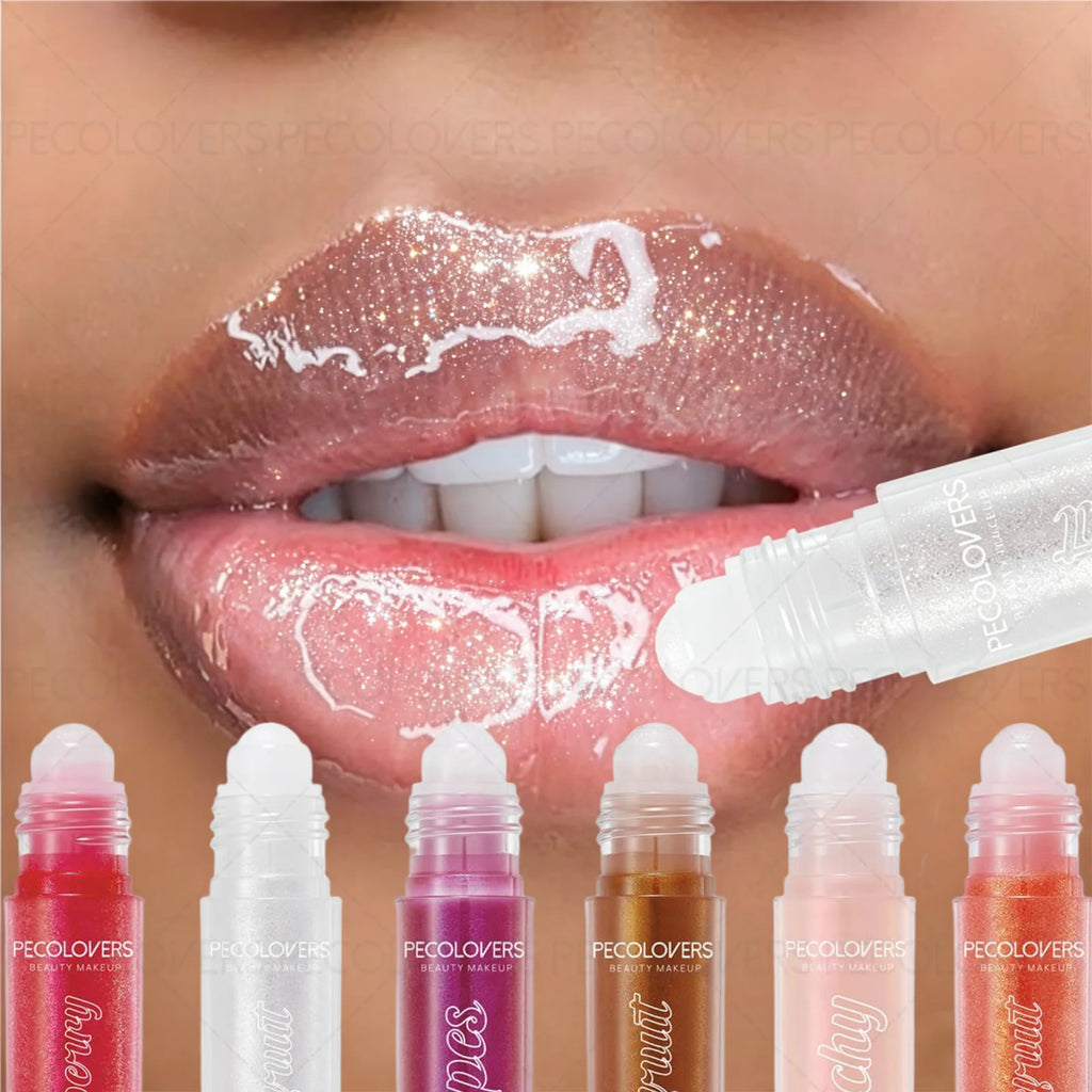 1PC Fruity Moisturizing Jelly Lip Oil - Roll-on Design, Long-lasting Shine and Natural Finish, Mild Formula,Prevents Dry Lips Zpaxo