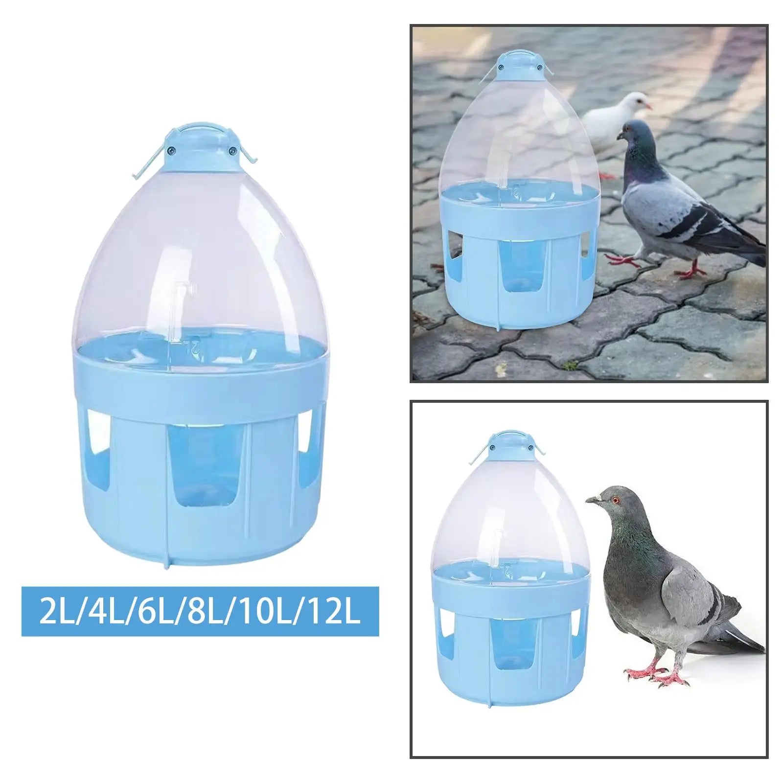 Pigeon Feeder Waterer Pet Supplies Portable Pigeon Automatic Water Feeder Automatic Pigeon Waterer for Quail Canary Drinking Zpaxo
