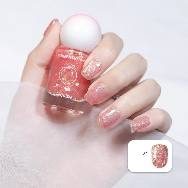 No-bake Nail Polish Polarized Nude Nails Art Tearable Quick Dry