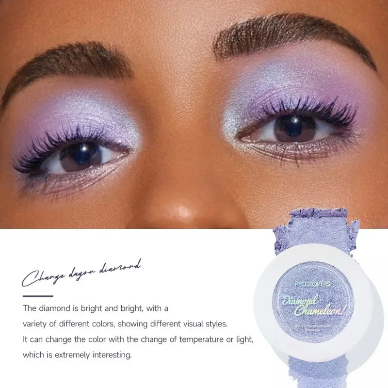 1PC Potato Texture Chameleon Eyeshadow High-Shine, Multi-Color Sparkle, Long-Lasting Chrome Finish Zpaxo