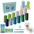 Fade Resistant Polyester Sewing Thread Pack 12 Tone Accessory for Frequent Washing Zpaxo Blue green system China Mainland