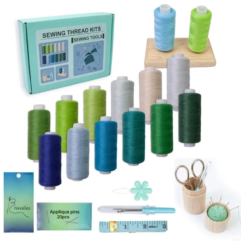 Fade Resistant Polyester Sewing Thread 12 Tone Accessory Frequent