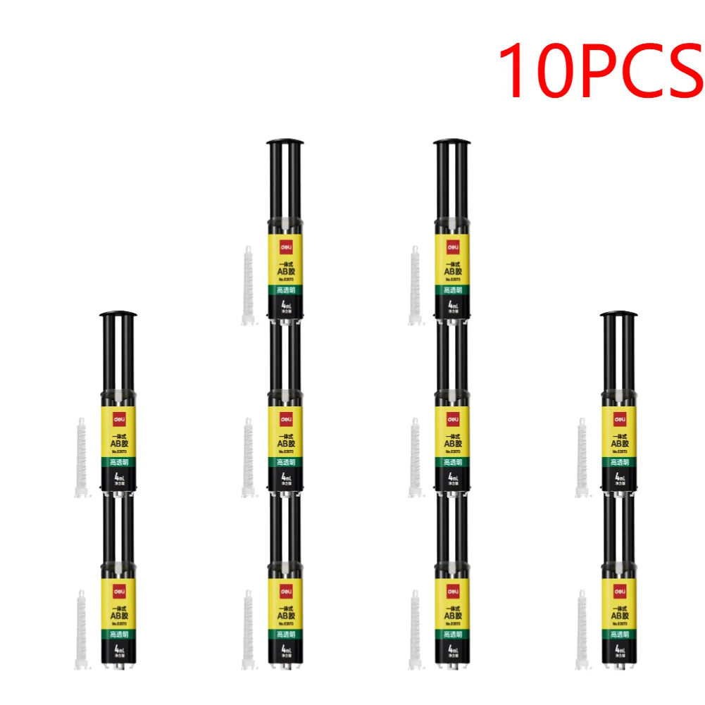 1-10pcs Epoxy Resin AB Glue 2 Minutes Curing Firm Long-lasting Reliable Adhesive Super Liquid Glue Waterproof Repair Glue for Gl Zpaxo 4ml 10PCS
