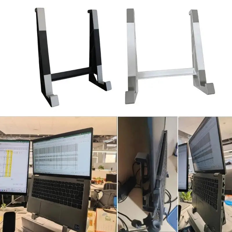 652F ABS Silicone Laptop Stand Double Mode Side Vertical Secure Zpaxo